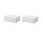 Lot De 2 Chevets Muraux - Tiroir Coulissant, Plateau Blanc