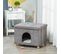 Niche Chat Maison De Chat Sur Pied Repose-pied 2 En 1 Gris