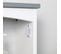 Armoire Haute Murale De Salle De Bain Ou Wc Blanc Gris