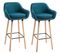 Lot De 2 Tabourets De Bar Style Scandinave Repose-pieds Et Accoudoirs