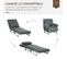 Fauteuil Chauffeuse Canapé-lit Convertible Inclinable Lin