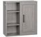 Armoire Haute Murale De Salle De Bain Gris