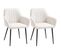 Lot De 2 Chaises De Visiteur Style Scandinave Lin