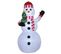 Bonhomme De Neige Gonflable 3 LED H. 180 Cm Polyester Imperméable Blanc