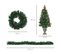 Lot De 4 Décorations De Noël LED - Couronne, Guirlande, 2 Sapins Avec Pots