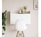 Bureau Mural Pliable Multi-rangement Blanc