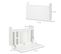 Bureau Mural Pliable Multi-rangement Blanc