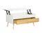 Table Basse Relevable - Tiroir, Coffre - Blanc Aspect Bois Clair