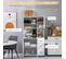 Armoire De Cuisine Multi-rangement Mdf Blanc