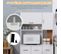 Armoire De Cuisine Multi-rangement Mdf Blanc