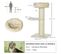 Arbre à Chat Griffoir Sisal Naturel Peluche Beige