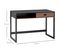 Bureau Style Industriel Casier Tiroir Panneaux Noir Aspect Noyer