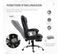 Fauteuil De Bureau Manager Inclinable Repose-pied Intégré Revêtement Synthétique