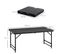 Table De Jardin Pliable Réglable 4 Personnes Acier Hdpe Aspect Bois Gris