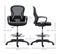 Chaise De Bureau Assise Haute Réglable 109-124h Cm Noir