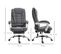 Fauteuil De Bureau Manager Inclinable Repose-pied Lin Gris