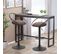 Lot De 2 Tabourets De Bar Réglable Style Néo-rétro