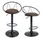 Lot De 2 Tabourets De Bar Réglable Style Néo-rétro