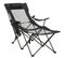 Chaise De Camping Pliable Réglable - Repose-pied, Sac Transport - Noir