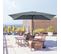 Parasol Inclinable Rectangulaire Dim. 2,95l X 1,95l X 2,4h M Métal Polyester