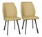 Lot De 2 Chaises Salon Design Contemporain Noir Beige