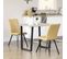 Lot De 2 Chaises Salon Design Contemporain Noir Beige