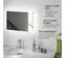 Miroir Mural Lumineux LED De Salle De Bain 80 X 60 Cm Transparent