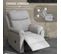 Fauteuil De Massage Releveur Électrique Tissu Gris Clair