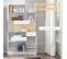 Buffet Haut Contemporain Multi-rangement Blanc Gris