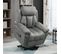 Fauteuil Releveur De Relaxation Électrique Tissu Gris