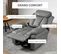 Fauteuil Releveur De Relaxation Électrique Tissu Gris