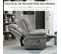 Fauteuil Releveur De Relaxation Électrique Tissu Gris