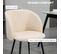 Lot De 2 Chaises De Visiteur Design Effet Laine Bouclée