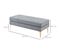 Banquette Banc Style Moderne Chic Pieds Dorés Tissu Gris