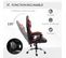 Fauteuil De Bureau Gamer Inclinable Coussins Tétière Lombaires Revêtement Pu