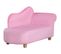 Méridienne Canapé Enfant Design Girly Piètement Bois Velours Rose