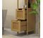 Meuble Colonne Rangement Salle De Bain Mdf Aspect Bois Clair Bambou