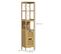 Meuble Colonne Rangement Salle De Bain Mdf Aspect Bois Clair Bambou