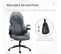 Fauteuil De Bureau Ergonomique Accoudoirs Relevables Tissu Anthracite