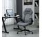 Fauteuil De Bureau Ergonomique Accoudoirs Relevables Tissu Anthracite