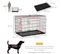 Cage De Transport Pour Chien Pliable - Dim. 121l X 77l X 82h Cm - Acier Abs Noir