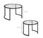 Lot De 2 Tables Basses Gigognes Style Contemporain Acier Noir Verre Trempé