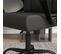 Chaise De Bureau Ergonomique Réglable Pivotante Acier Synthétique Noir