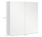 Armoire Miroir De Salle De Bain 2 Portes 2 Étagères Mdf Blanc