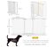 Barrière De Sécurité Pliable Pour Chien - 3 Panneaux, Porte - Blanc