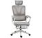 Fauteuil De Bureau Ergonomique Inclinable Réglable Avec Repose-pied Blanc Gris