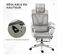 Fauteuil De Bureau Ergonomique Inclinable Réglable Avec Repose-pied Blanc Gris