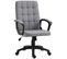 Chaise De Bureau Design Chesterfield Effet Capitonné Tissu Gris