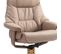 Fauteuil Relax Inclinable Style Contemporain Avec Repose-pied Taupe Clair