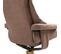 Fauteuil Relax Inclinable Style Contemporain Avec Repose-pied Taupe Clair